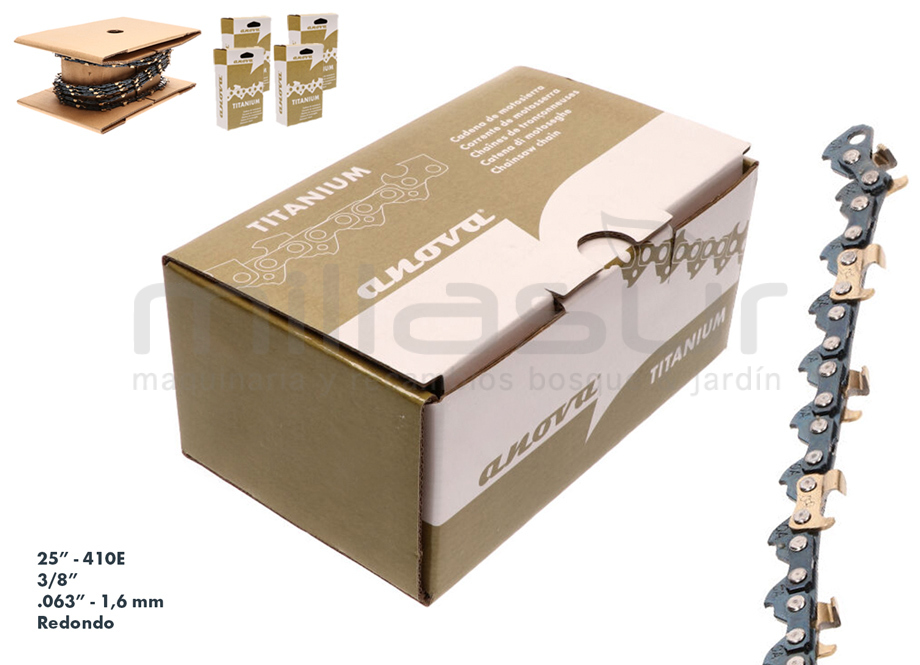 Hilo De Nylon Redondo Anova Millasur - 2.40mm X 87m, Para Desbrozadoras Y Cortabordes